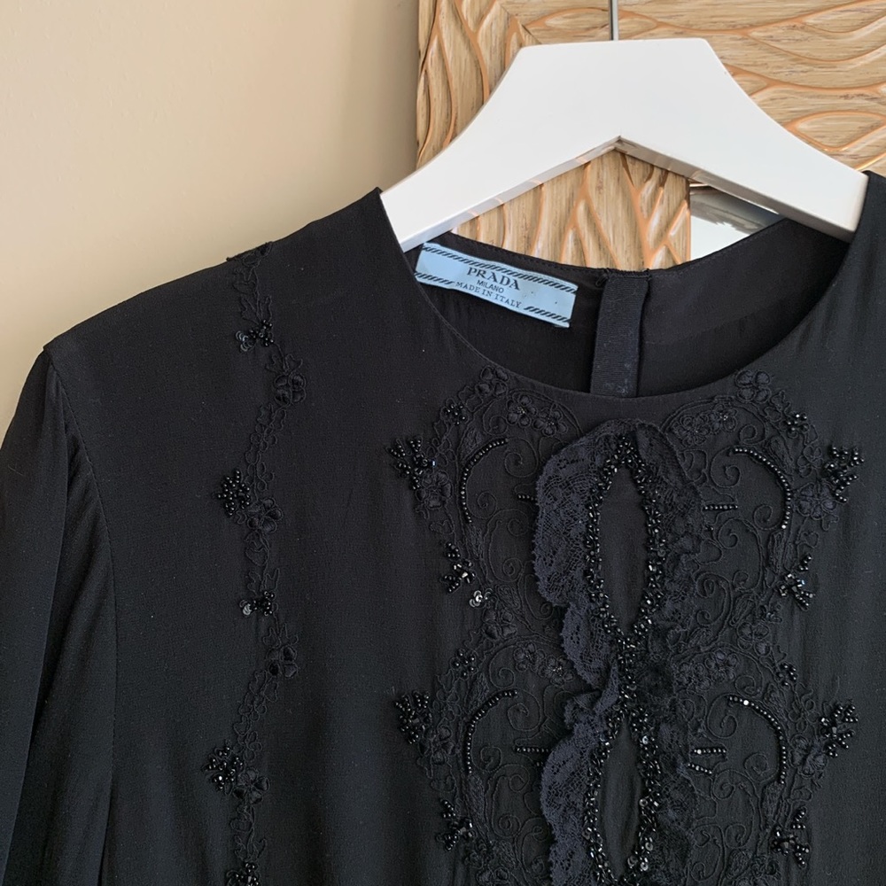 Authentic silk Prada blouse.